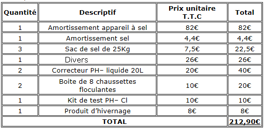 coût électrolyse du sel